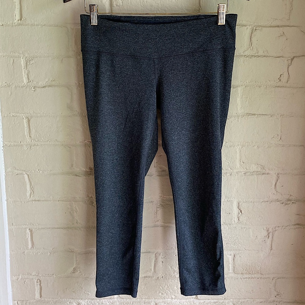 Tangerine gray grey size Small stretchy workout athletic capris yoga leggings